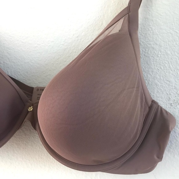 ThirdLove 24/7 Classic Contour Plunge Bra 44D Dark Mauve Underwire Back Closure - Picture 2 of 7